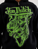 Von Dutch Ghost Flames Fleece Full-Zip Hoodie