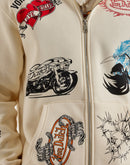 Von Dutch Tattoo Full-Zip Fleece Hoodie