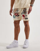 Von Dutch Tattoo Fleece Sweat Shorts