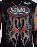 Von Dutch Classic Logo Flame Sleeveless Tee