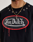Von Dutch Drip Logo Grommet Tee