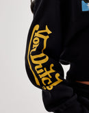 Von Dutch Patches Full-Zip Cropped Fleece Hoodie