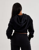 Von Dutch Patches Full-Zip Cropped Fleece Hoodie