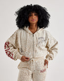 Von Dutch Raw Edge Full-Zip Fleece Hoodie