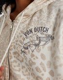 Von Dutch Raw Edge Full-Zip Fleece Hoodie