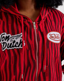 Von Dutch Raw Edge Full-Zip Fleece Hoodie