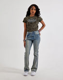 Von Dutch Tie-Dye Logo Crop Tee