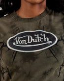 Von Dutch Tie-Dye Logo Crop Tee