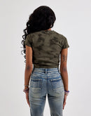 Von Dutch Tie-Dye Logo Crop Tee
