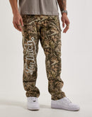 Von Dutch Camo Straight Double-Knee Pants