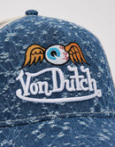Von Dutch Miller Distressed Denim Trucker Hat