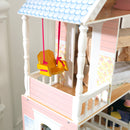 Savannah Wooden Dollhouse, Over 4 Feet Tall With Porch Swing and 14 Accessories