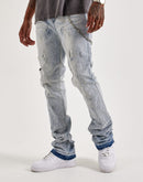 WAIMEA Stacked Star Distressed Denim Jeans