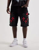 WAIMEA Cross Patch Denim Shorts