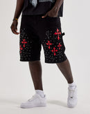 WAIMEA Cross Patch Denim Shorts