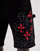 WAIMEA Cross Patch Denim Shorts
