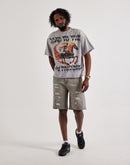 WAIMEA Distressed Rhinestone Denim Shorts