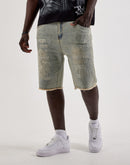 WAIMEA Distressed Rhinestone Denim Shorts