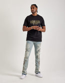 WAIMEA Stacked Floral Embroidery Jeans