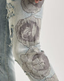 WAIMEA Stacked Floral Embroidery Jeans