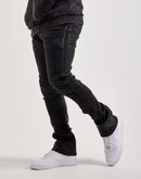 WAIMEA Wax Coated Stacked Embossed Denim Jeans