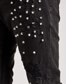 WAIMEA Slim Metal Stud Denim Jeans