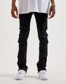 WAIMEA Stacked Flared Cargo Jeans
