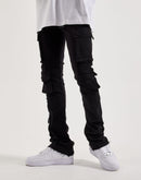 WAIMEA Stacked Flared Cargo Jeans