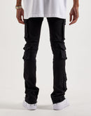 WAIMEA Stacked Flared Cargo Jeans
