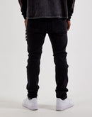 WAIMEA Slim Distressed Skull Chain Denim Jeans