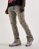 WAIMEA Studded Geo-Shapes Flared Denim Jeans
