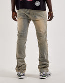 WAIMEA Studded Geo-Shapes Flared Denim Jeans