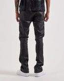 WAIMEA Flare Star Waxed Slim Denim Jeans
