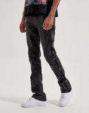 WAIMEA Flare Star Waxed Slim Denim Jeans