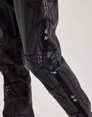 WAIMEA Flare Star Waxed Slim Denim Jeans