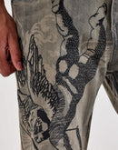 WAIMEA Angel Slim Rhinestone Denim Jeans