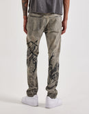 WAIMEA Angel Slim Rhinestone Denim Jeans