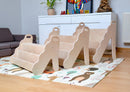 Wave Design Wooden Bookshelf / Small-Medium-Large Size