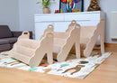 Wave Design Wooden Bookshelf / Small-Medium-Large Size