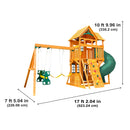 Buffalo Crossing Wooden Outdoor Swing Set - Green
