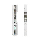 Freestanding Slim Bathroom Cabinet With Drawer and Adjustable Shelves-White