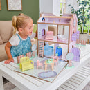 Play & Store Cottage Wooden Dollhouse With 36 Accessories
