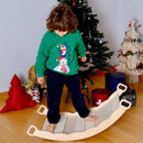 XL Wooden Balance Board for Toddlers Montessori Balance Toy With Pillow