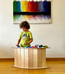 XL Wooden Balance Board for Toddlers Montessori Balance Toy With Pillow