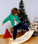 XL Wooden Balance Board for Toddlers Montessori Balance Toy With Pillow