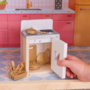 So Darling Wooden Dollhouse on Wheels, Open & Close With 29 Accessories