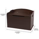 Austin Wooden Toy Box/Bench With Safety Hinged Lid - Espresso