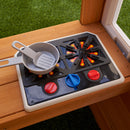 Sterling Falls Wooden Swing Set / Playset With Clubhouse, Mailbox, Slide and Play Kitchen - Gray