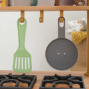 Vintage Wooden Play Kitchen With 9 Accessories - White